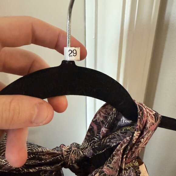 J.Crew Collection Metallic Floral Tie-Back Sleeveless Blouse – Size L - Picture 3 of 6